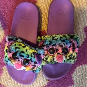 Adidas Multicolor Fuzzy Slides